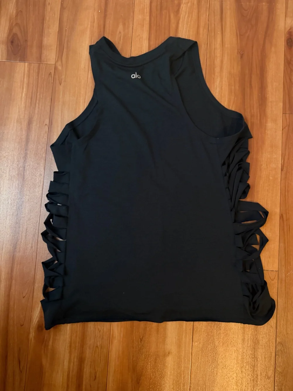 ALO Yoga Black Ladder-Side Tank
